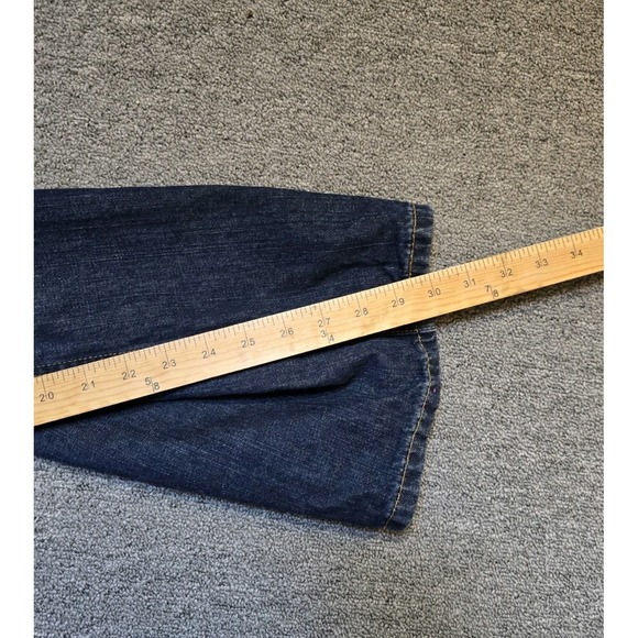 Levis 569 Loose Straight Blue Denim Mens Dark Wash Jeans Size 34x 32 - Picture 5 of 9